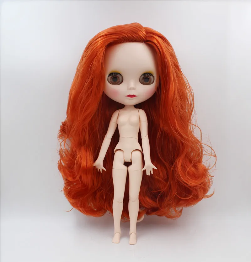 Blygirl, Blyth кукла, оранжевые вьющиеся волосы, обнаженные куклы, 1/6 тело, Blygirl куклы, 19 суставов тела, можно одеть ее и макияж