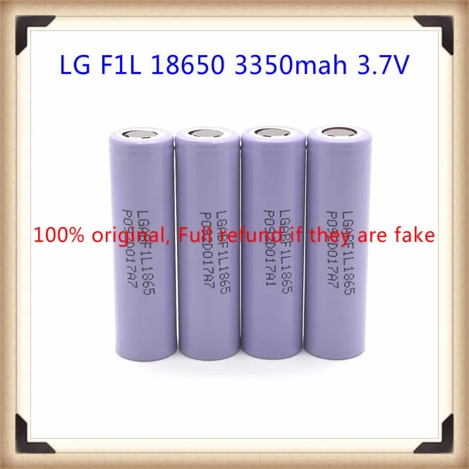 LG 18650 F1L 3350 mah 3,7 V аккумуляторная батарея с плоским верхом(1 шт