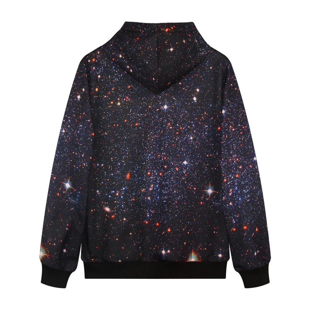 Толстовка с капюшоном для мужчин и женщин Модный свитшот 3D принтом Галактики