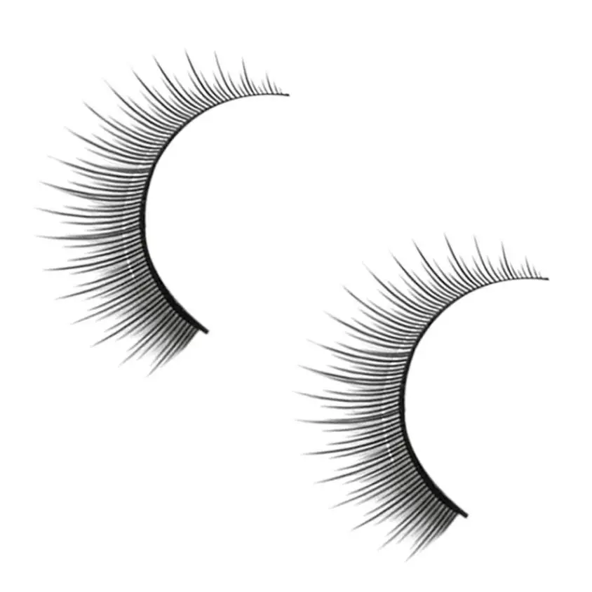 1 Pair Handmade Natural False Eyelashes Plastic Black stems Eye Lashes 2JU13 | Красота и здоровье
