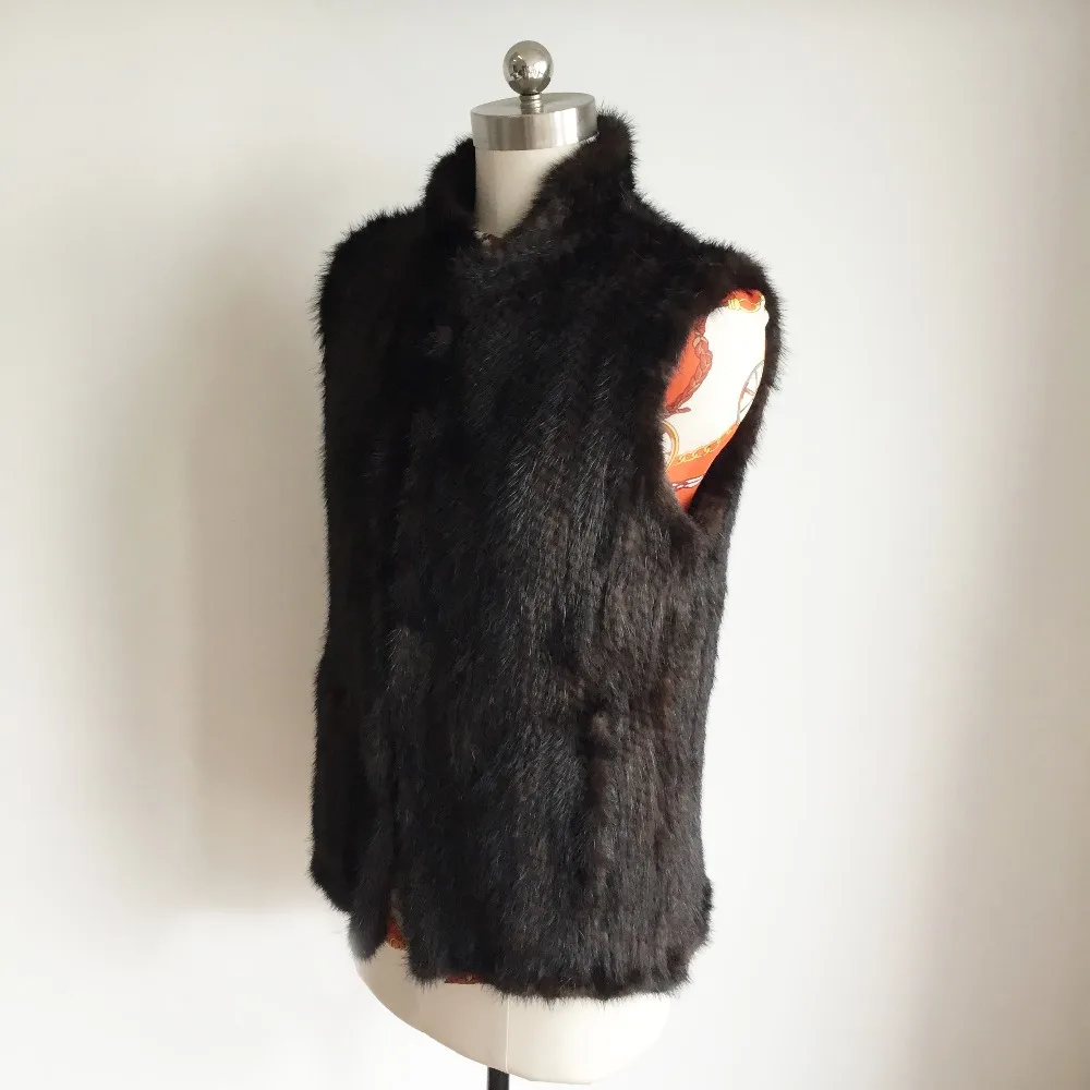 2019 100% натуральный меховой жилет из норки реальная Женская жилетка низкая Скидка