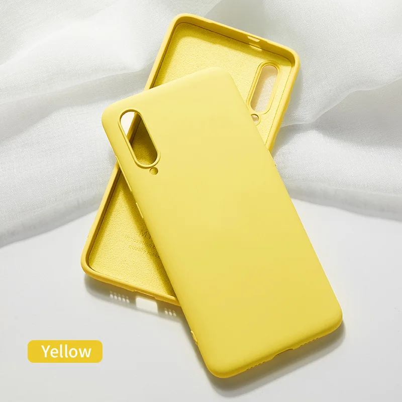 Yellow Чехол для Xiao mi Red mi Note 7 Чехол Officia жидкий силиконовый чехол для Xiaomi mi 9 SE красный mi Note 5 mi 8 Lite чехол обновленный - Цвет: Yellow