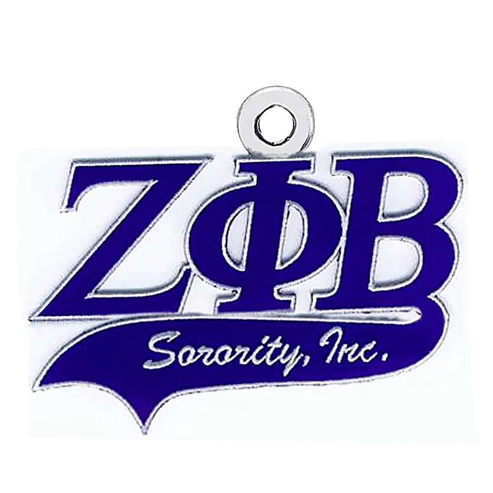Популярная эмалированная ручная греческая буква ZETA PHI BETA металлическая подвеска