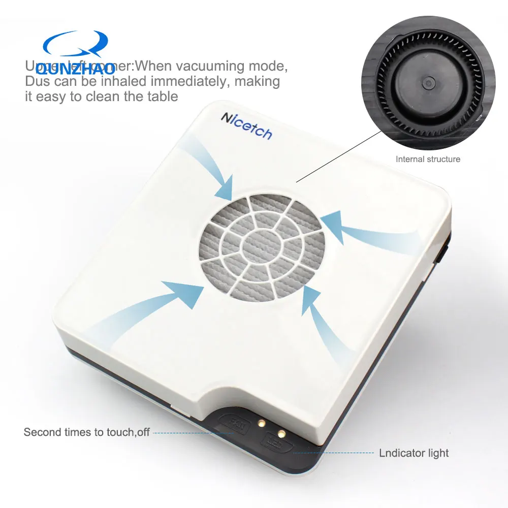 24 Вт Мощный пылесос пылесборник для ногтей с вентилятором всасывающий выдвижной