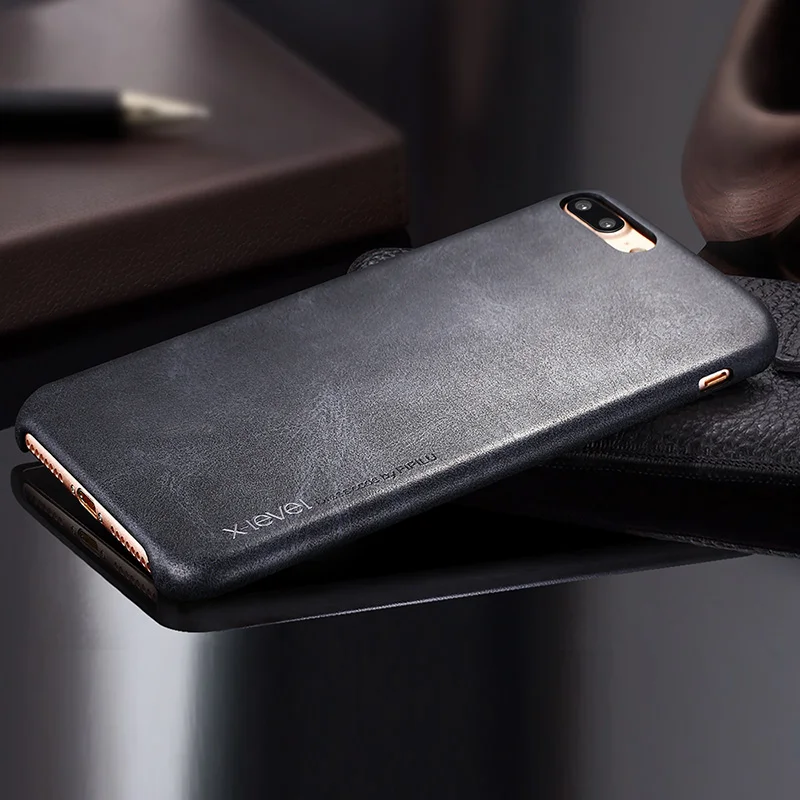 X-уровень высокое качество Винтаж телефона чехол для Apple IPhone 8 4.7/8 плюс 5.5 дюймов Роскошный чехол крышка Телефонные Чехлы Интимные аксессуары - Цвет: Black