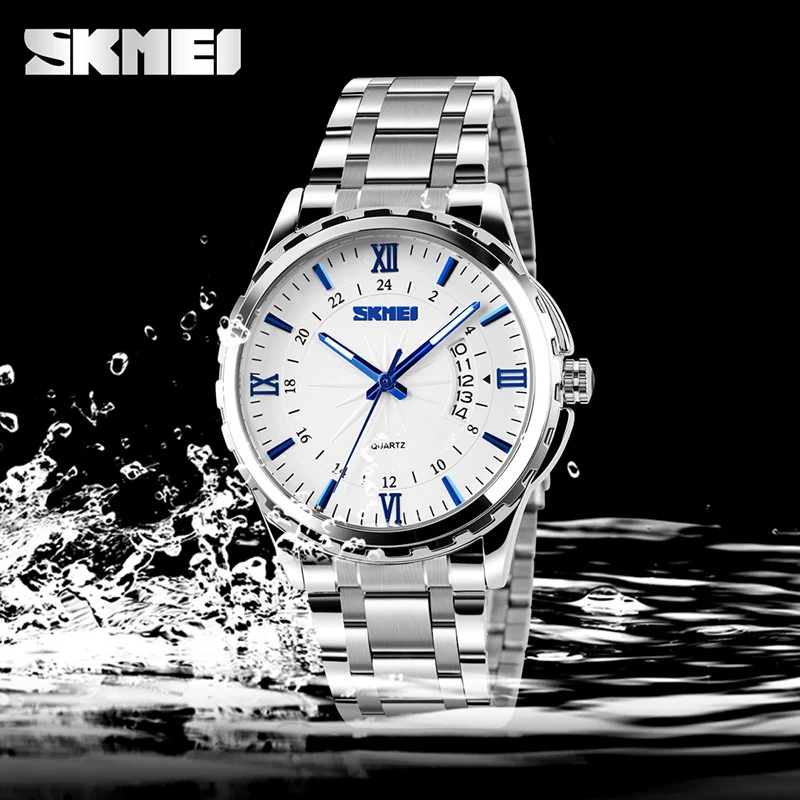 

SKMEI 9069 Men Quartz Watch Men Full Steel Wristwatches Fashion Sport Watch Life Waterproof Luxury Brand Watches