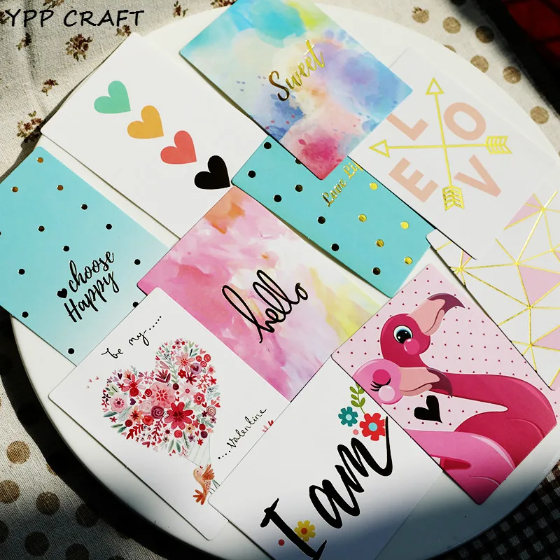YPP CRAFT 20 шт. цветные бумажные карманные карты Love Life без кислоты для скрапбукинга