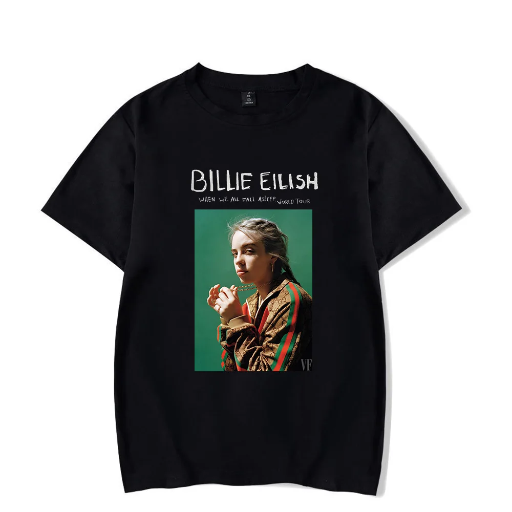 Billie Eilish футболка фото Индивидуальные топы футболки с принтом мужские летние
