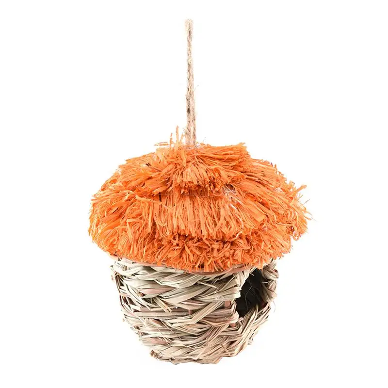 1 шт. Птичье гнездо подвесное искусственное ротанговое домик натуральные