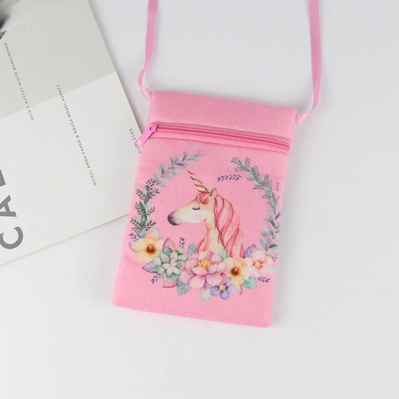 4 Cute Unicorn Coin Wallet Baby Girls Handbag Coin Purse Children Kids Mini Sling Crossbody Bags Cartoon Princess Bag Gift - Цвет: 4