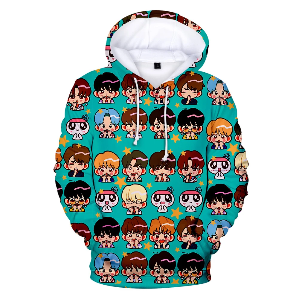 Женская/мужская толстовка с капюшоном Kpop Bang Store модная уличная одежда длинным