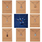 Очаровательные винтажные женские синие драгоценные камни, ожерелья серебряного цвета блестящие ожерелья и кулоны с цирконом, Женские Геометрические эффектные украшения, бижутерия