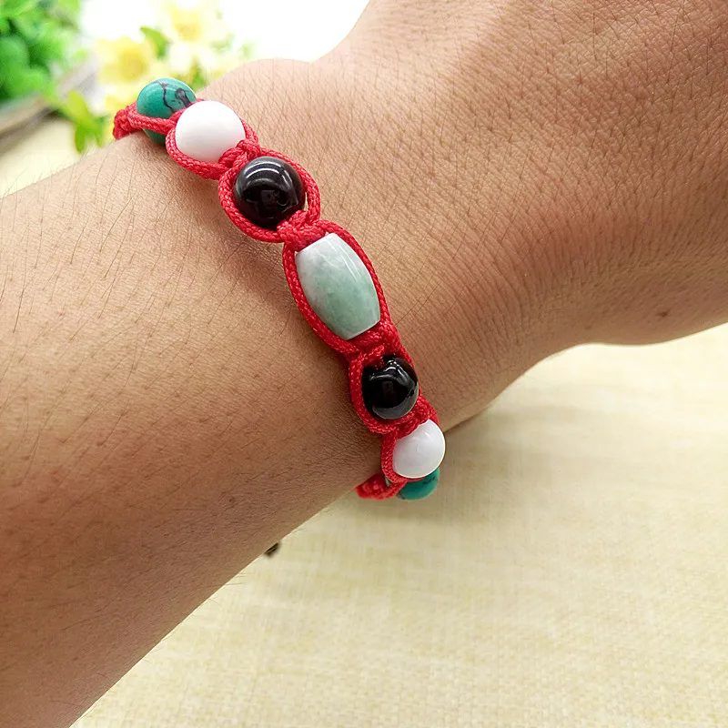 Прямая доставка тканый браслет из нефрита высокого качества мужской женский |