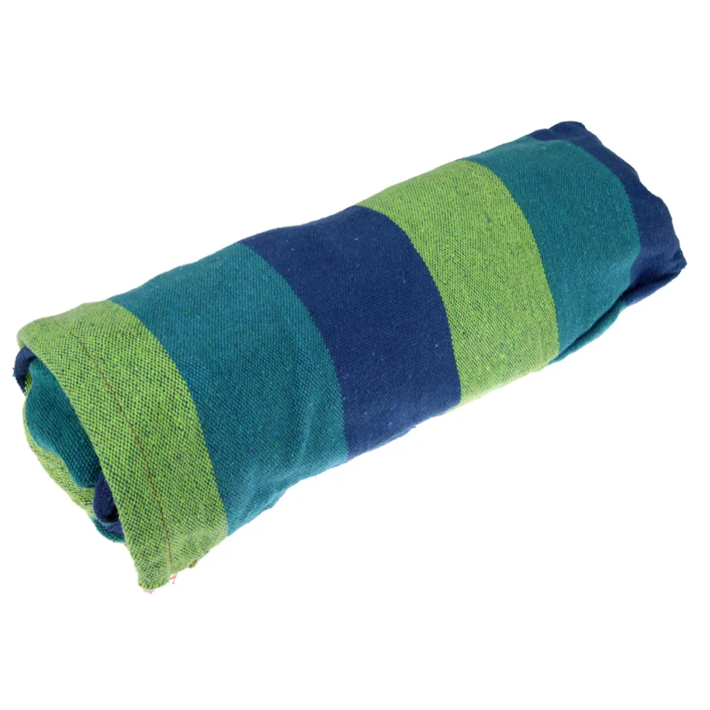 Двойной разветвитель брезентовый гамак уличная подвесная кровать синего цвета