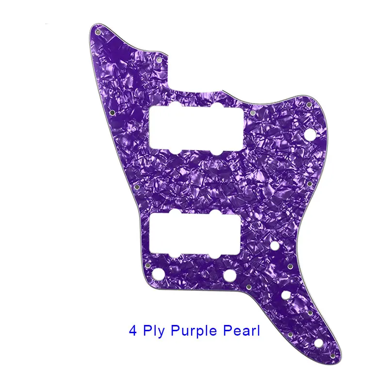 4 ply purple pearl Pleroo аксессуары для гитары накладки с 13 винтами для Jazzmaster гитары без верхней кнопки управления best качество Замена - Цвет: 4 ply purple pearl