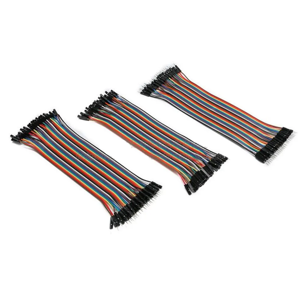 Штекер гнездо + штекер DuPont line 10 см/15 см/20 см 40 40p цветная макетная плата линия
