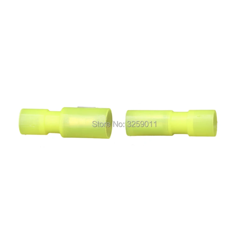 50PCS Butt Connector Crimp Terminal Male Female Full-Insulating Joint Nylon 12-10 AWG FRFNY / MPFNY 5.5-195 yellow | Обустройство