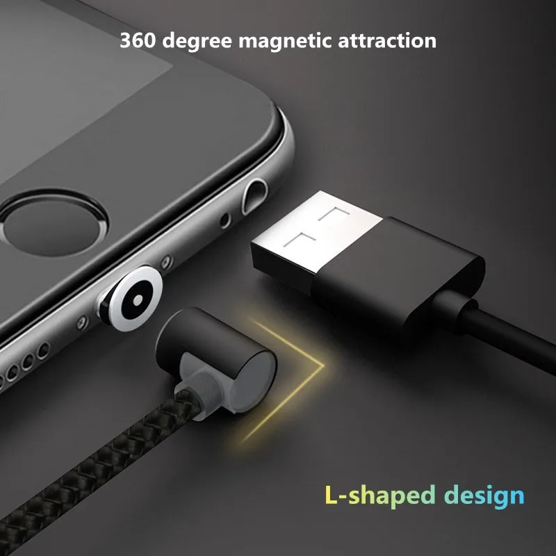 Магнитный зарядный кабель для мобильного телефона NOHON Elbow Samsung Huawei iPhone X 7 8 6 кабели