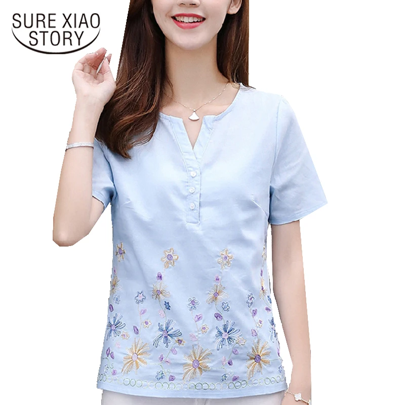 2018 г. новая весенняя одежда женская блузки с коротким рукавом женские модные Топы