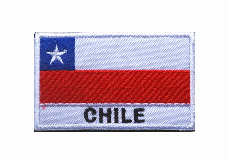 5pcs/lot Chile Flag CHILEAN NATIONAL FLAG Patch Tactical Hook Loop Badge Decor Patches | Дом и сад