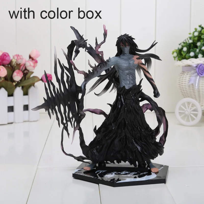 black hair with box Прохладный 19 см 22 см Bleach Аниме Куросаки Ichigo Getsuga Tenshou ПВХ фигурка Коллекция Модель игрушки - Цвет: black hair with box