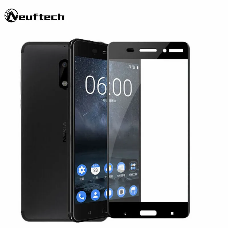 Full Cover Tempered Glass screen protector For Nokia 7 Plus 8 5 3 protective film on nokia toughened glass 2.5D | Мобильные телефоны