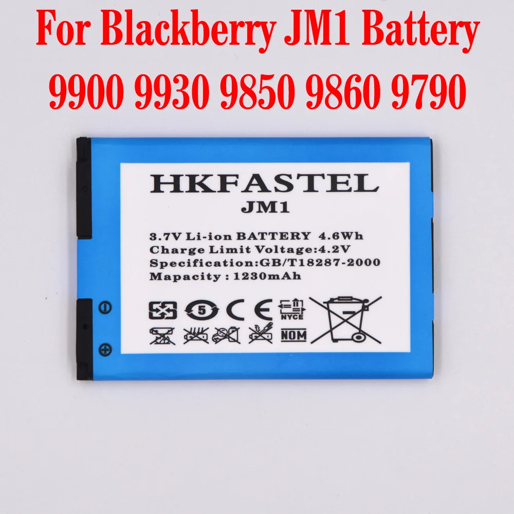 HKFASTEL New JM1 J-M1 li-ion аккумулятор для Blackberry 9900 9930 9850 9860 мобильный телефон батарея 9790 mAh |