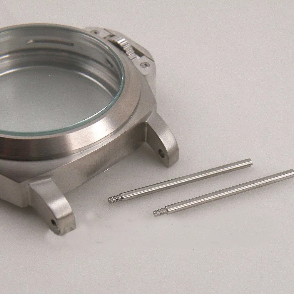 44mm Brushed stainless steel case hardened mineral glass fit 6497 6498 ST36 Molnija movement Watch Case | Наручные часы