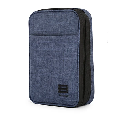 BAGSMART электронные дорожные аксессуары нейлон для sd-карты USB кабель Kindle iPad зарядное устройство портативные аксессуары сумка - Цвет: blue