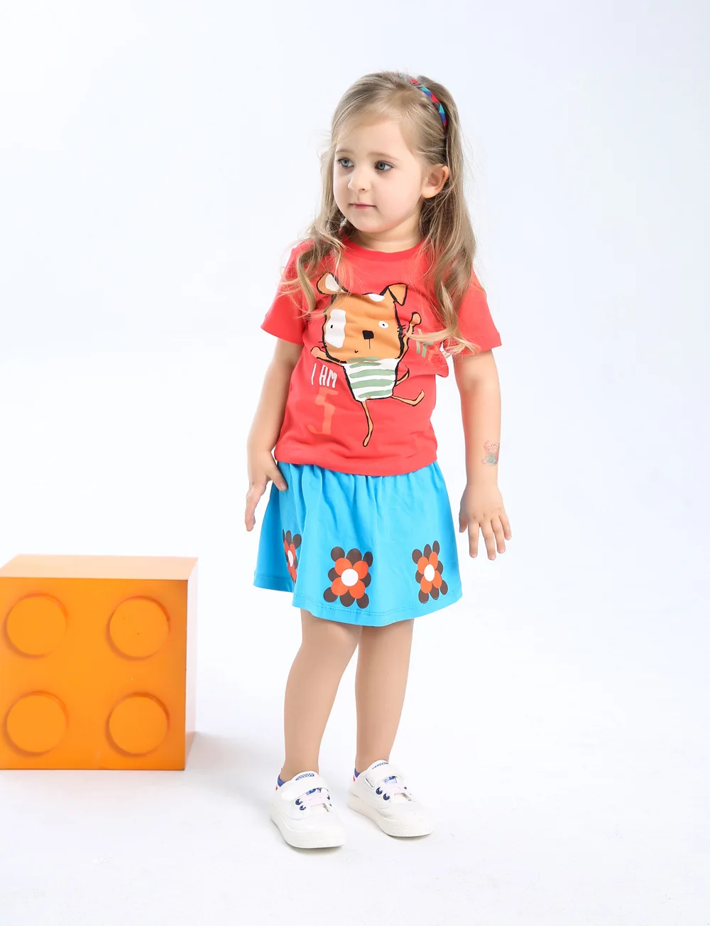 Little Maven/Новые брендовые летние модные милые хлопковые Повседневные вязаные юбки с большим цветком для девочек