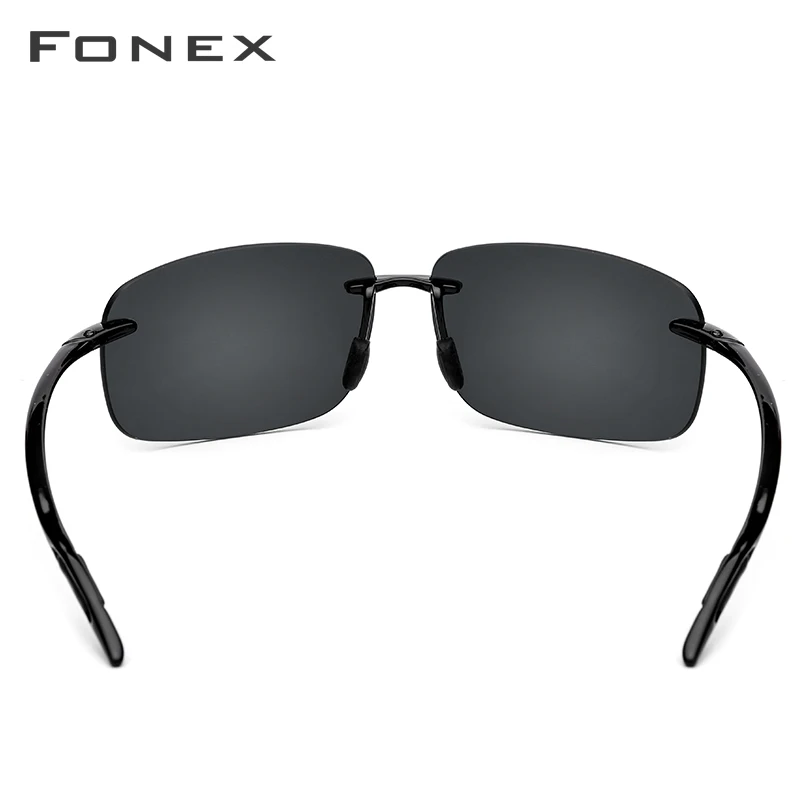 FONEX Ultem TR90 солнцезащитные очки без оправы мужские сверхлегкие высококачественные квадратные безрамные солнцезащитные очки для женщин нейлоновые линзы 1607