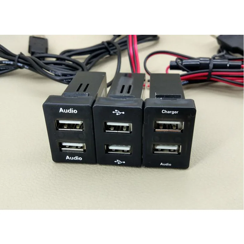 1 шт. автомобильное зарядное устройство USB с индикацией напряжения и