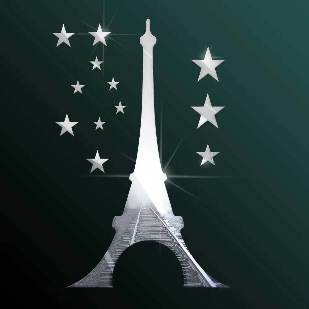 Настенные наклейки Funlife для украшения гостиной спальни фона Эйфелева башня