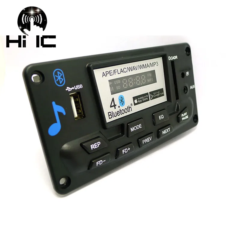 Беспроводной 4,0 Bluetooth аудио приемник APE FLAC MP3 WAV декодер плата синий ight аудио модуль USB TF радио управление мобильным приложением