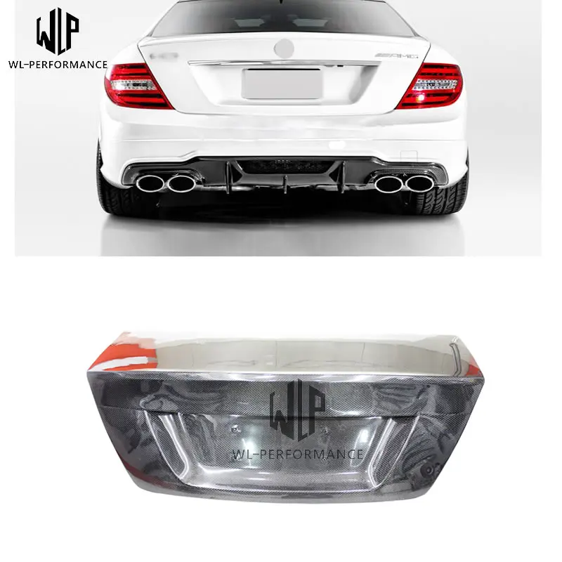 W204 корпус из углеродного волокна капот задняя крышка кузова автомобиля Комплект