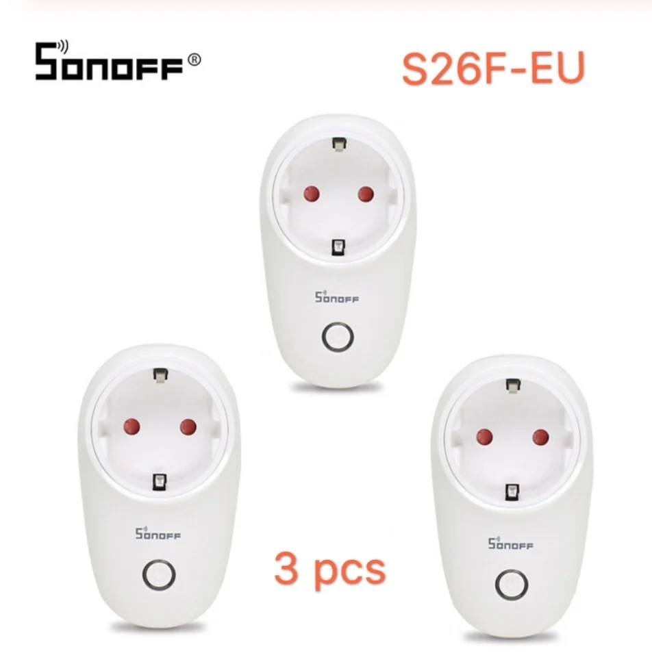Sonoff S26 Wifi Cơ Bản Ổ Cắm Thông Minh EU-Loại F S26F Không Dây Cắm Ổ Cắm Điện Thông Minh Nhà Công Tắc Làm Việc Với alexa Google Trợ Lý