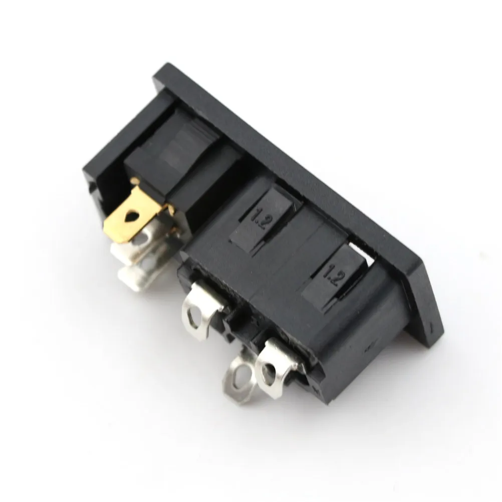 AC 10A 250V 3Pin красный кулисный выключатель с плавким предохранителем IEC 320 C14 на входе