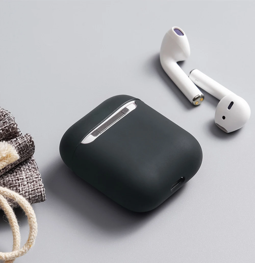 Бренд мягкий жидкий силиконовый чехол для Apple AirPods 1 2 Наушники-чехол Bluetooth Air Pods крышка Earpods защита Funda