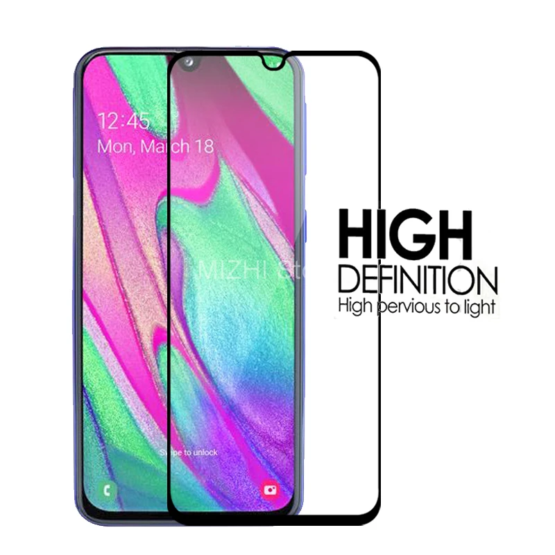 Защитное стекло для samsung a40 закаленное полное покрытие galaxy a 40 40a a405f защитная