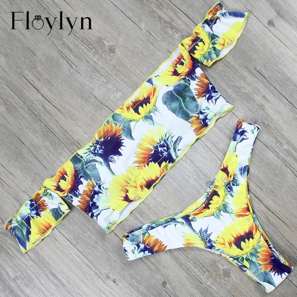 Floylyn Холтер с вырезом лодочкой Новинка лета 2018 гофрированная боковая часть