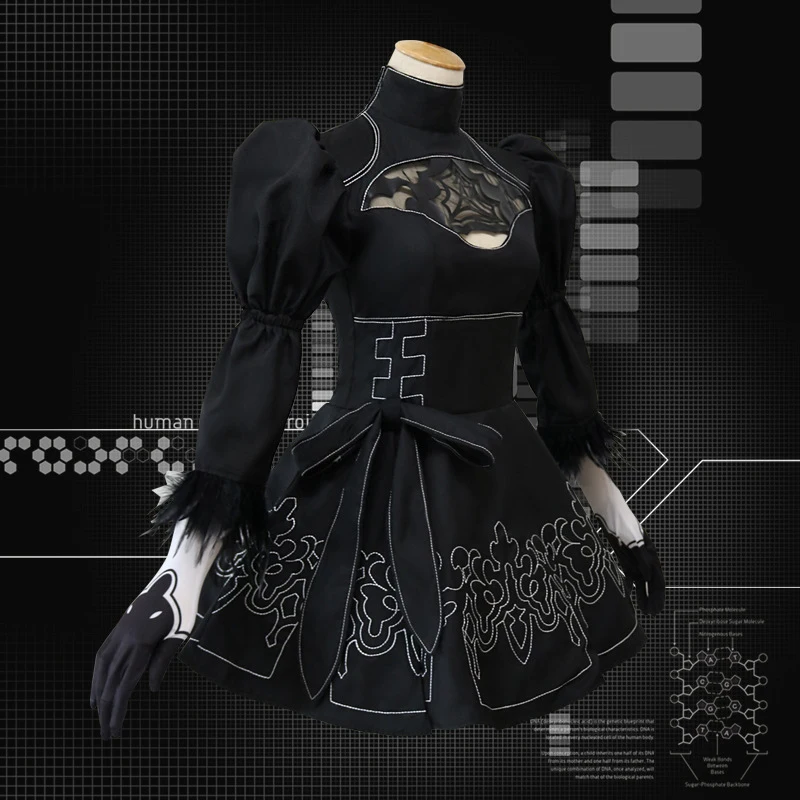 VEVEFHUANG Nier Automata Косплей Костюм Yorha 2B сексуальная одежда костюм для игр женские