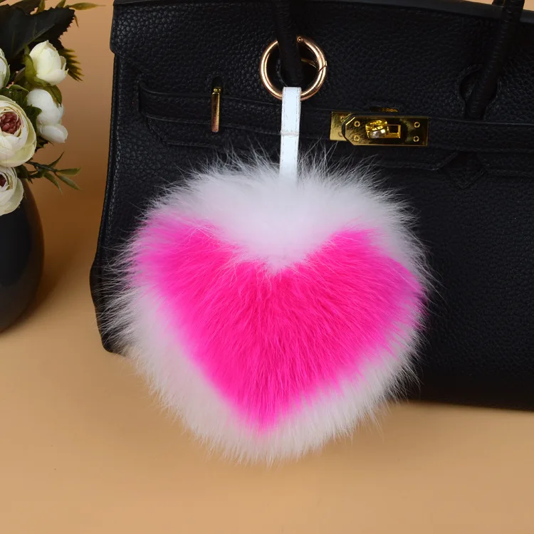 15 см натуральный Лисий мех пушистый искусственный помпон подставка меховой шар