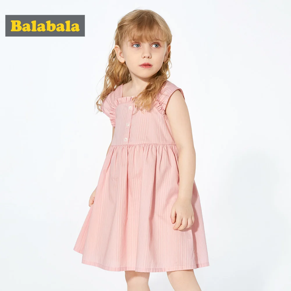 BalabalaChildren's wear платья с открытыми плечами для девочек на лето 2019 Новое Детское