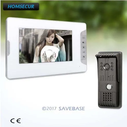 HOMSECUR 1V1 Цвет 7 дюймов видео домофон Системы с Электрический замок совместимый для