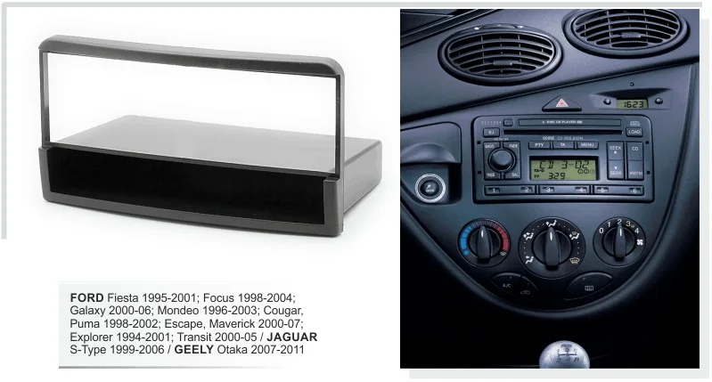 Один Din Facia для Ford Fiesta Focus Galaxy Mondeo Escape Explorer Transit Радио DVD стерео CD панель приборная панель комплект отделка фасции