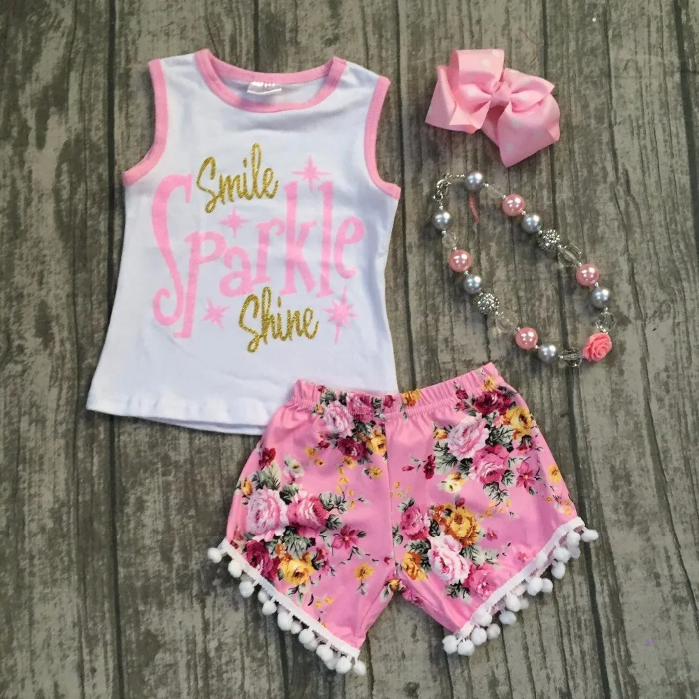 Комплект из 2 предметов для девочек с блестящим блеском и смайликом