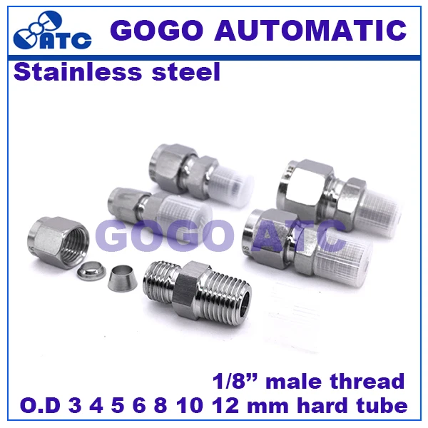 Высокое качество быстрая муфта ZG 1/8 ''Мужская резьба O.D 3 4 5 6 8 10 12 мм твердая