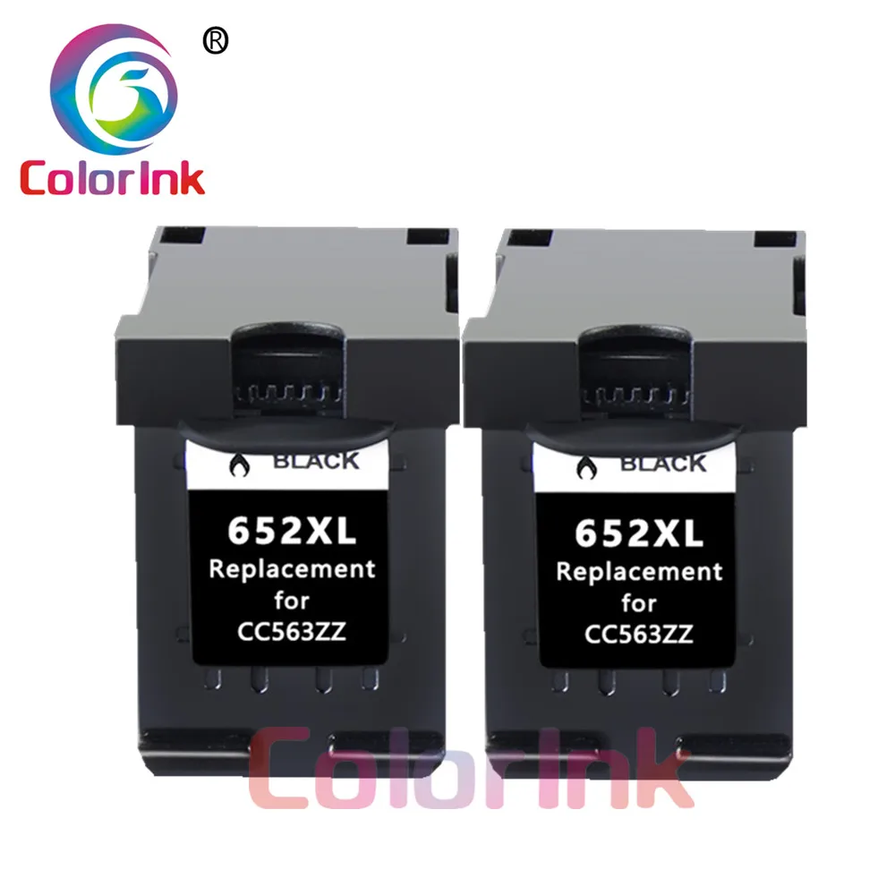 ColoInk 2 шт 652 заправка чернильного картриджа Замена для HP 652XL Deskjet 1115 1118 2135 2136 2138 3635 3636