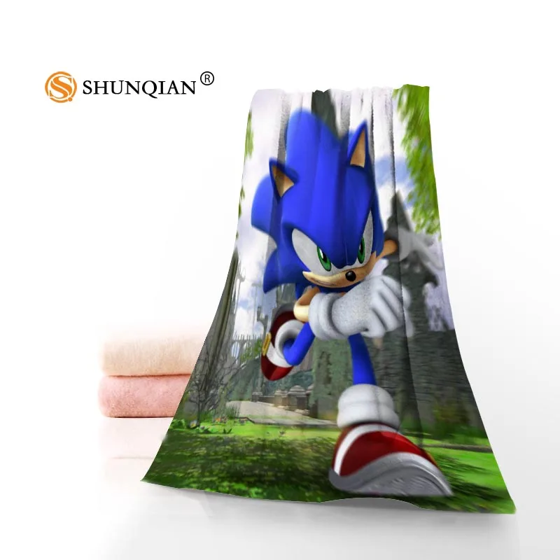 Новые пользовательские Sonic полотенце с ежом печатных хлопок лицо/банные полотенца из микрофибры Ткань для детей Мужчины Женщины полотенце для душа s A8.8