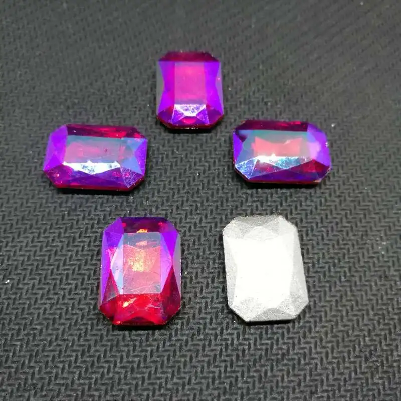 

Красный AB RC из хрустального стекла для пошива страз Pointback DIY свадебное платье и сумка 10*14 13*18